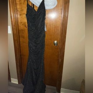 Black sparkly prom dress